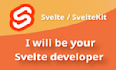 develop front end with svelte and svelte kit