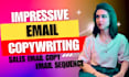 do personalized email copywriting for sales email copy and email sequence