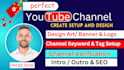 create and setup youtube channel