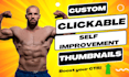 design viral clickable self improvement youtube thumbnail
