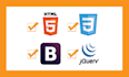 create frontend template using HTML5, css3, bootstrap5 responsive web design