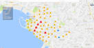 a stunning web map using google maps API