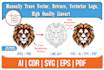 do manually trace vector, retrace, vectorize logo, high quality lineart