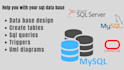 do database design, sql query, mysql, uml diagrams