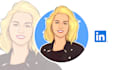 draw custom cartoon avatar for linkedin profile