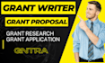 write grant proposal, grant research, grant writing and grant application