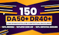 provide manual 150 da50 dr30 plus homepage dofollow backlink