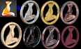 convert 2d logo into 3d model in different materials and rendering