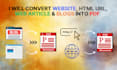 convert website url link into pdf, web blog and web article into pdf