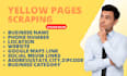 do yellow pages data collection, web scraping, data scraping, d7 b2b leads