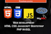 develop html css javascript php  mysql website and design website using html css