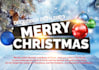 create christmas, happy new year celebration flyer
