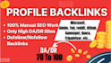 build 100 manual high da profile backlinks