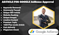 write 35 SEO articles for google adsense approval