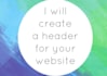 create a header for your website