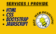 design website using HTML CSS javascript