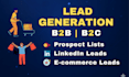 generate linkedin leads, lead lists and web research