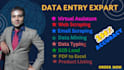 do unique and accurate data entry jobs, web scraping, lead generation and PDF