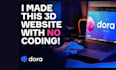 design dora 3d website framer website landing page