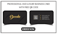 design professional business card with qr code
