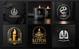 design candle logo and branding , luxury, premium style