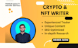write nft, iot, blockchain, and crypto blogs with SEO