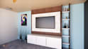 design tv unit with real time rendering