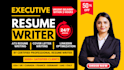 do professional ats resume writing, design resume, CV, cover letter and linkedin