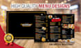 create a modern restaurant menu design