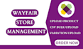 wayfair product listing and store management