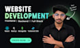 do website development as full stack web developer, front end, backend developer