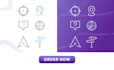 custom design icon set