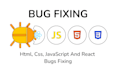 do html and css bug fixing