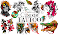 design a bold custom color tattoo artwork