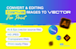 convert and modify canva logo, graphic, image to vector