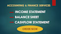 prepare income statement, balance sheet and cashflow statement