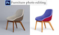cut out furniture, photo retouching, color change, creates shadow in photoshop