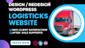 design logistics trucking transport  website with wordpress