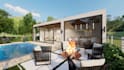 design landscape, backyard, front yard, patio, garden and swimming pool