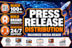 do  professional press release distribution on 450 plus sites