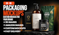 do 2d 3d box, bottle packaging mockups, ai, amazon product images