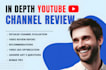 review your youtube channel and boost organic growth