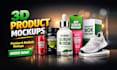 create professional 3d mockup for logo, product, or branding