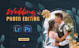 do photo culling and edit wedding photos in lightroom