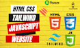 design responsive website using HTML, CSS, tailwind and js