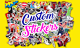 design die cut stickers, patch, round badge, label, and logo