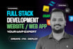 do ai web application, ai website, ai software as full stack web developer