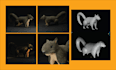 make 3d animal model with realistic fur, xgen hair and texture