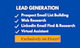 find email address, phone number,web scraping,web research and prospect list