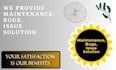 handle website maintenance and error fixing